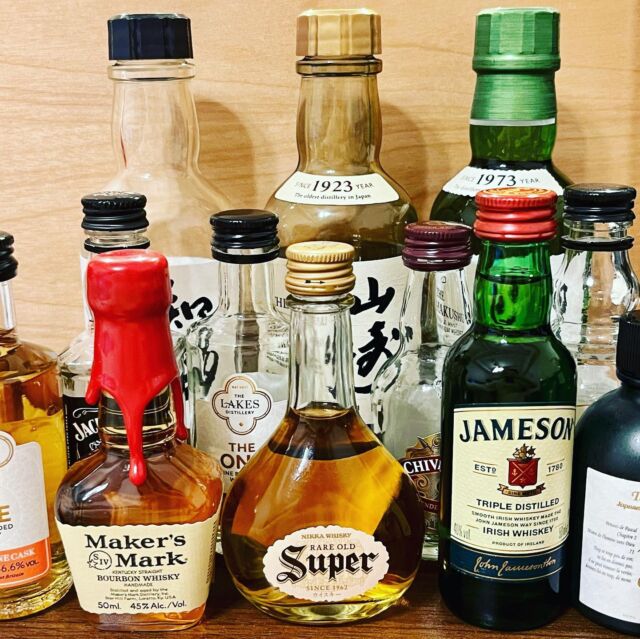 昭和レトロ ウィスキー 空瓶 ミニボトル - ウイスキー